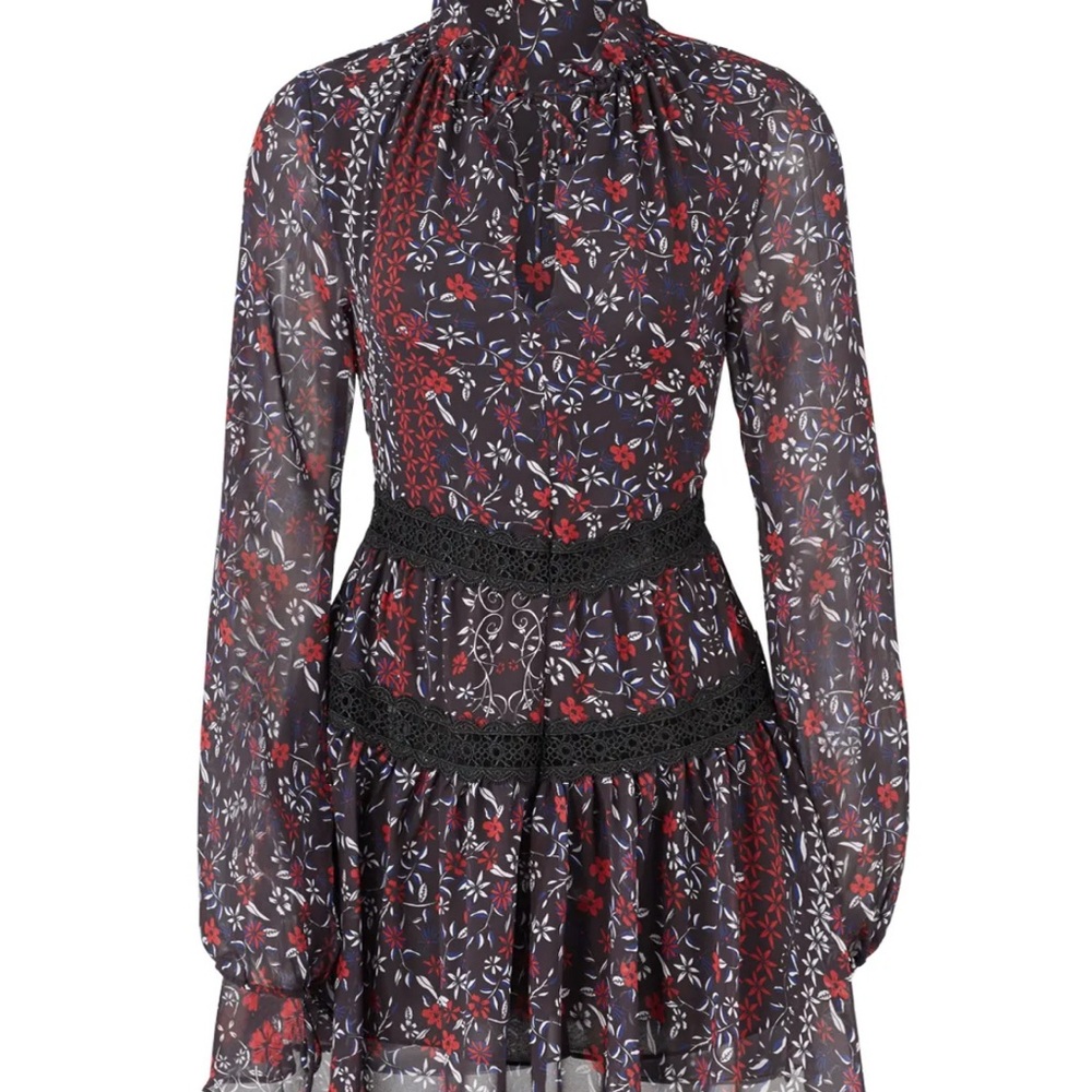 N/Nicholas black floral dress size 6 NWOT - Picture 2 of 11